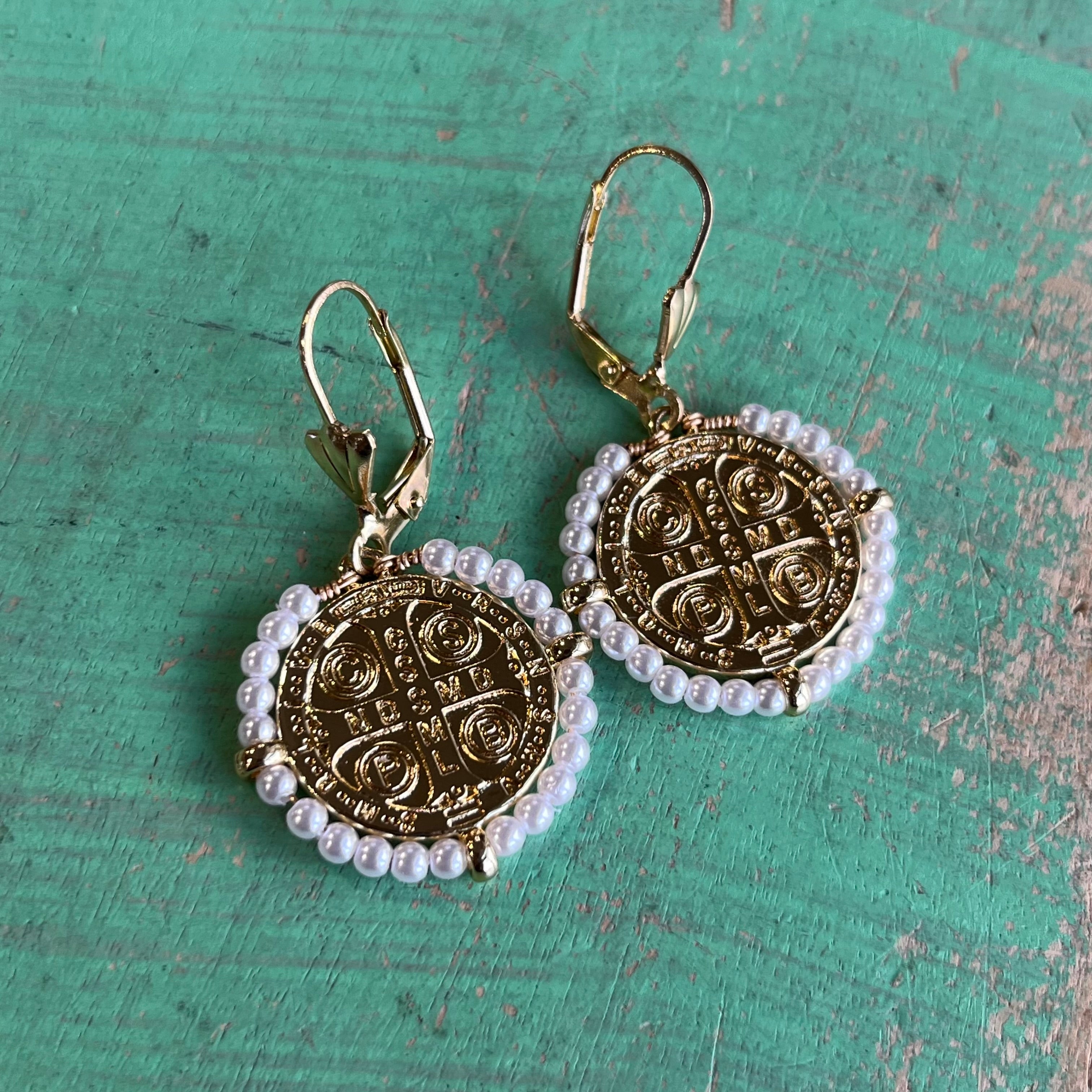 Pearl St Benedict Necklace or Earrings