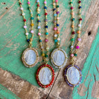 Colorful Mother of Pearl Beaded Necklace