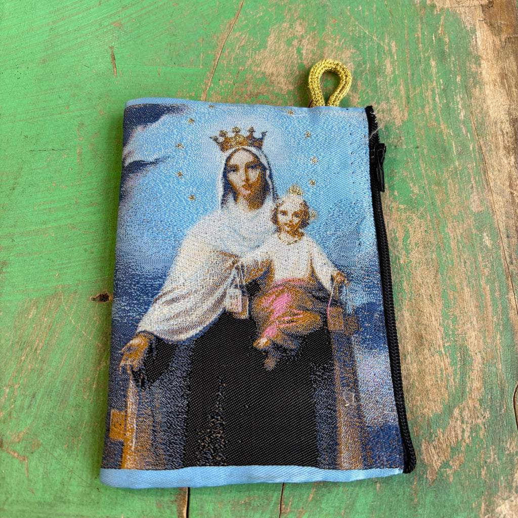 Large Rosary Pouches of Madonna and Child