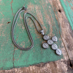 St Benedict Round Cross Necklace