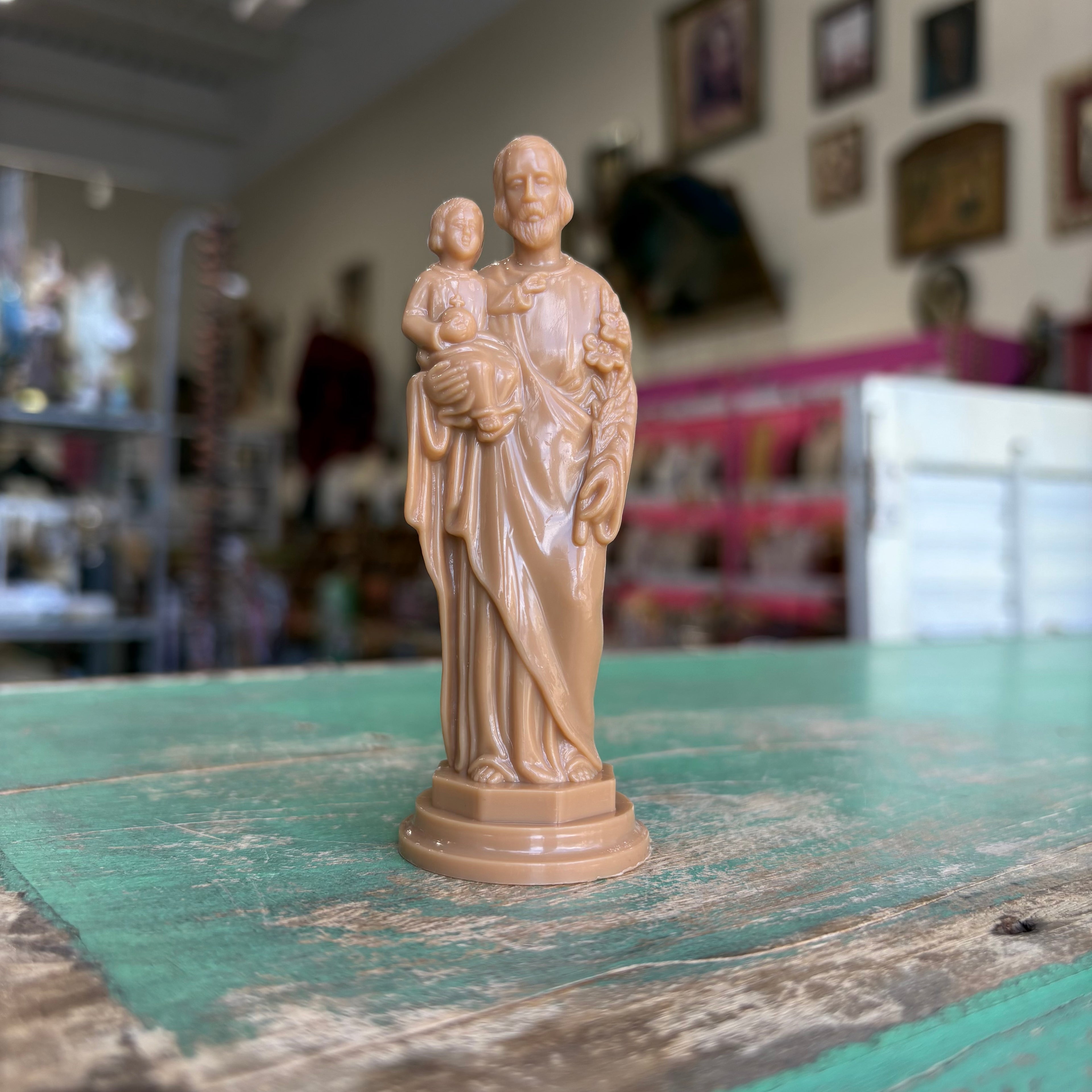 4" St Joseph and Baby Jesus Statue
