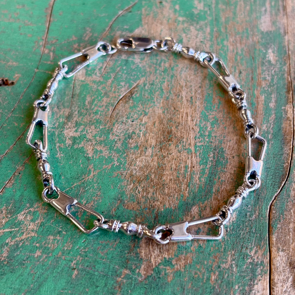 Sterling Silver Fishers of Men Bracelet