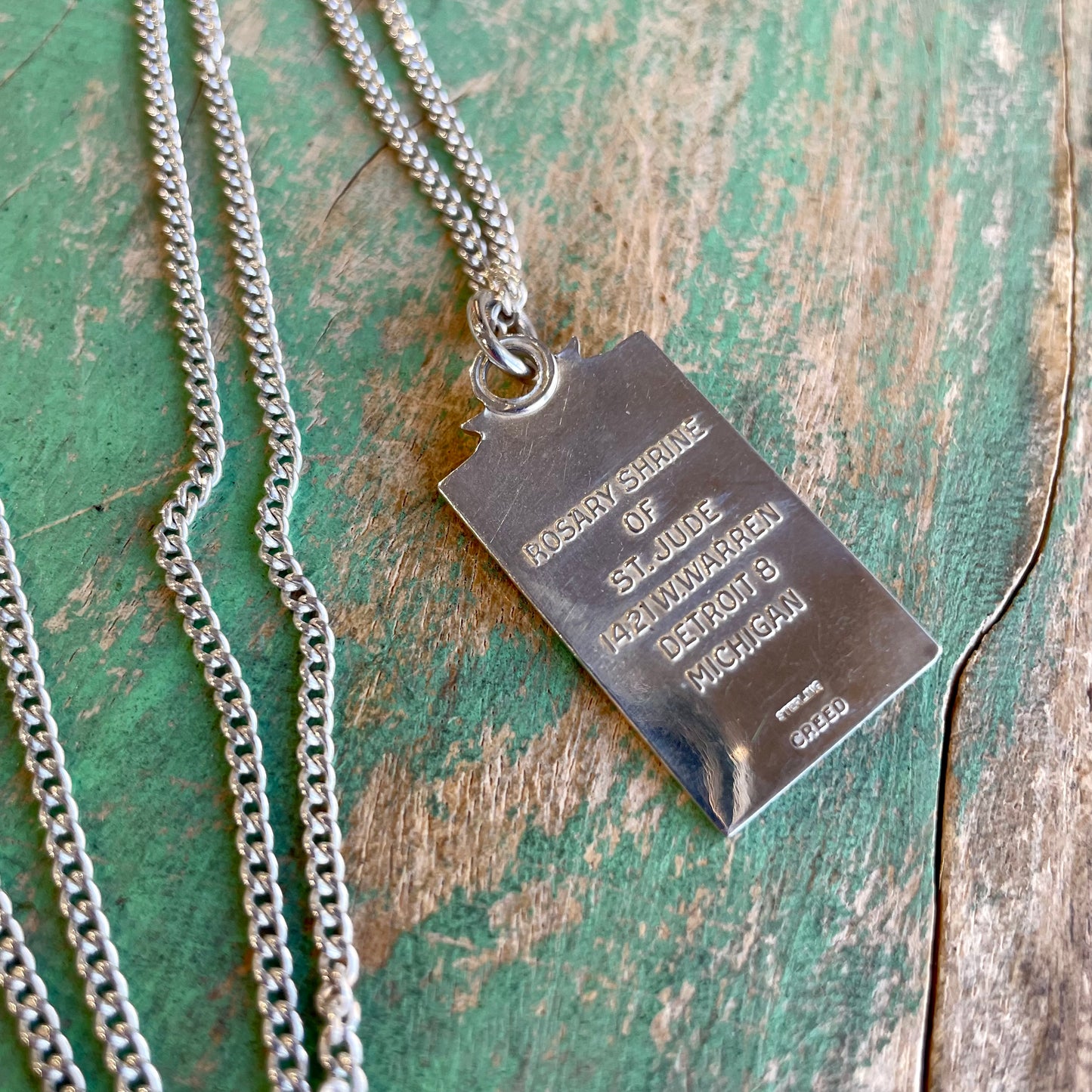 Sterling Silver St Jude Chain Necklace