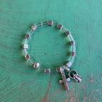 Silver Plated Saint Charm Bracelet