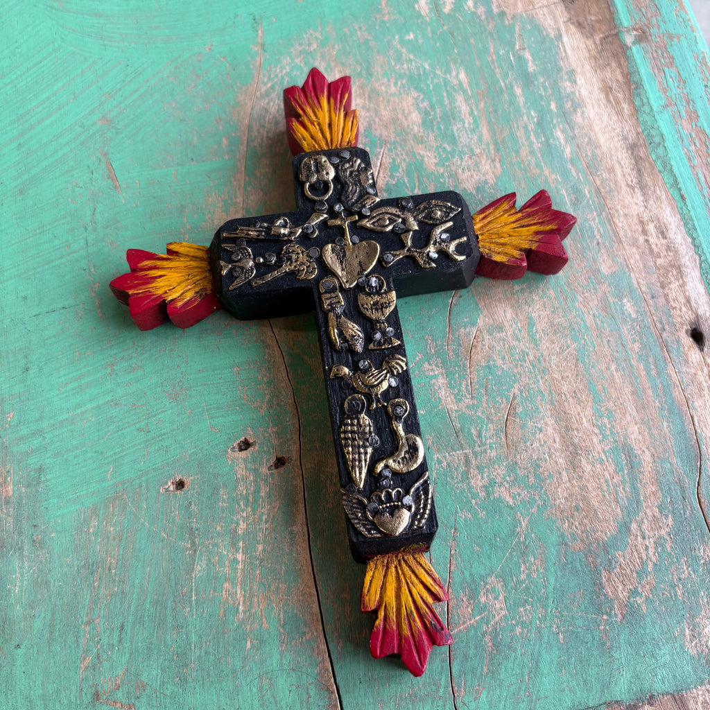 Milagros Flames Cross