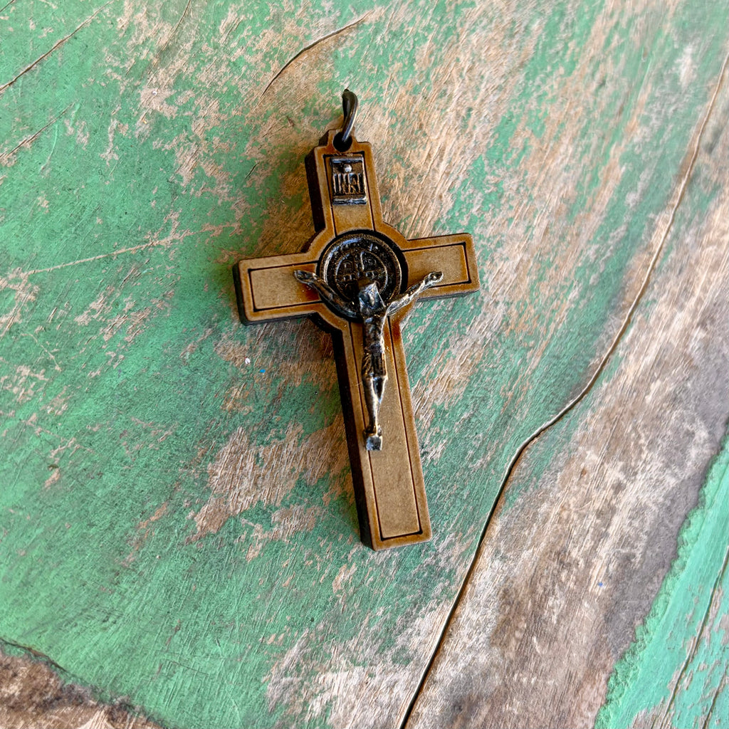 St Benedict 2" Wooden Crucifix