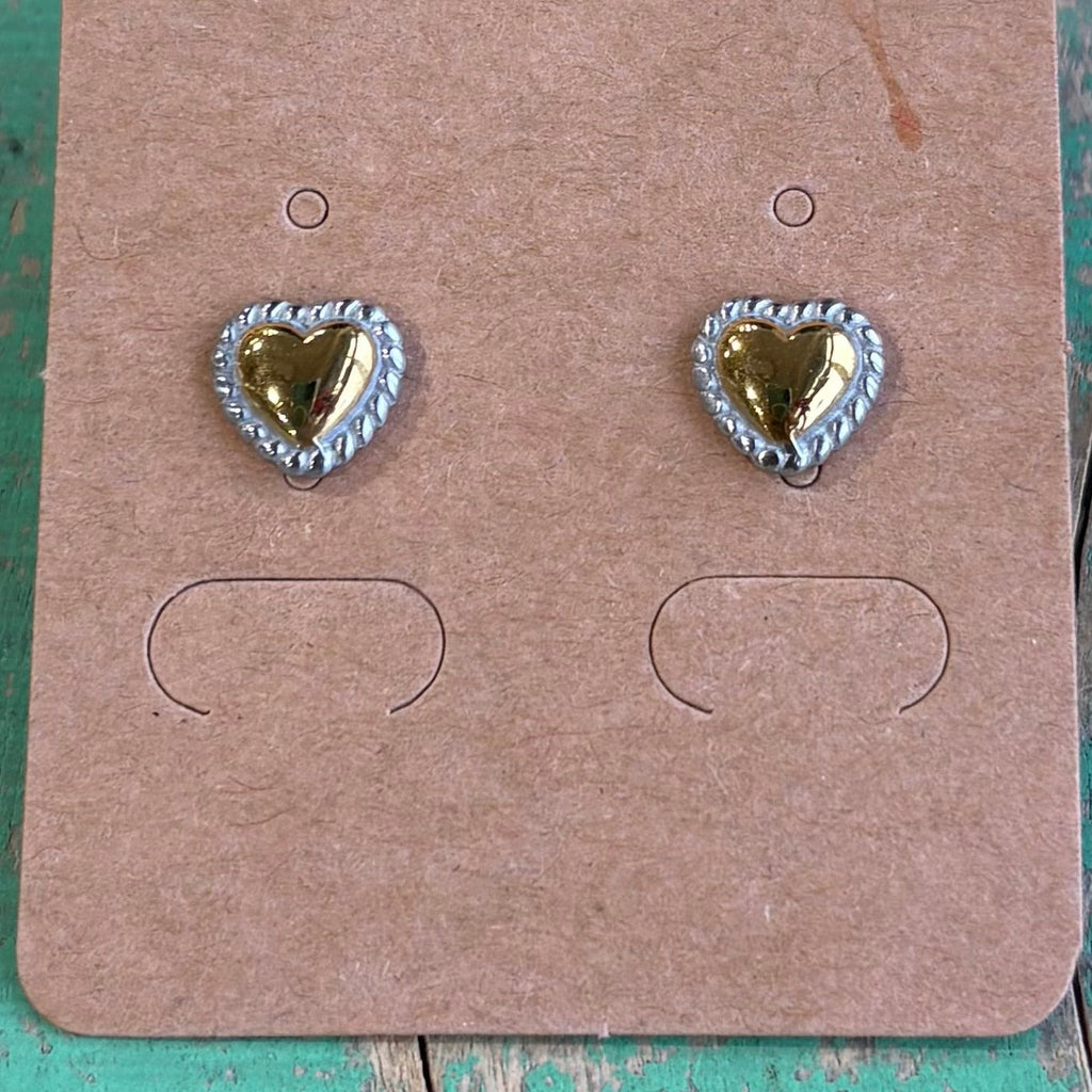Faithful Love Two Tone Necklace or Earrings
