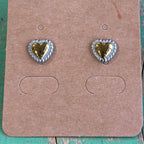 Faithful Love Two Tone Necklace or Earrings