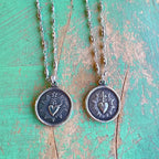 Double Sided Sacred Heart Necklace