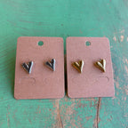 Stainless Steel Puffy Heart Post Earrings