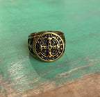 Stainless Steel St Benedict Cross Ring