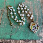 Freshwater Pearl with Gemstone Mary Pendant