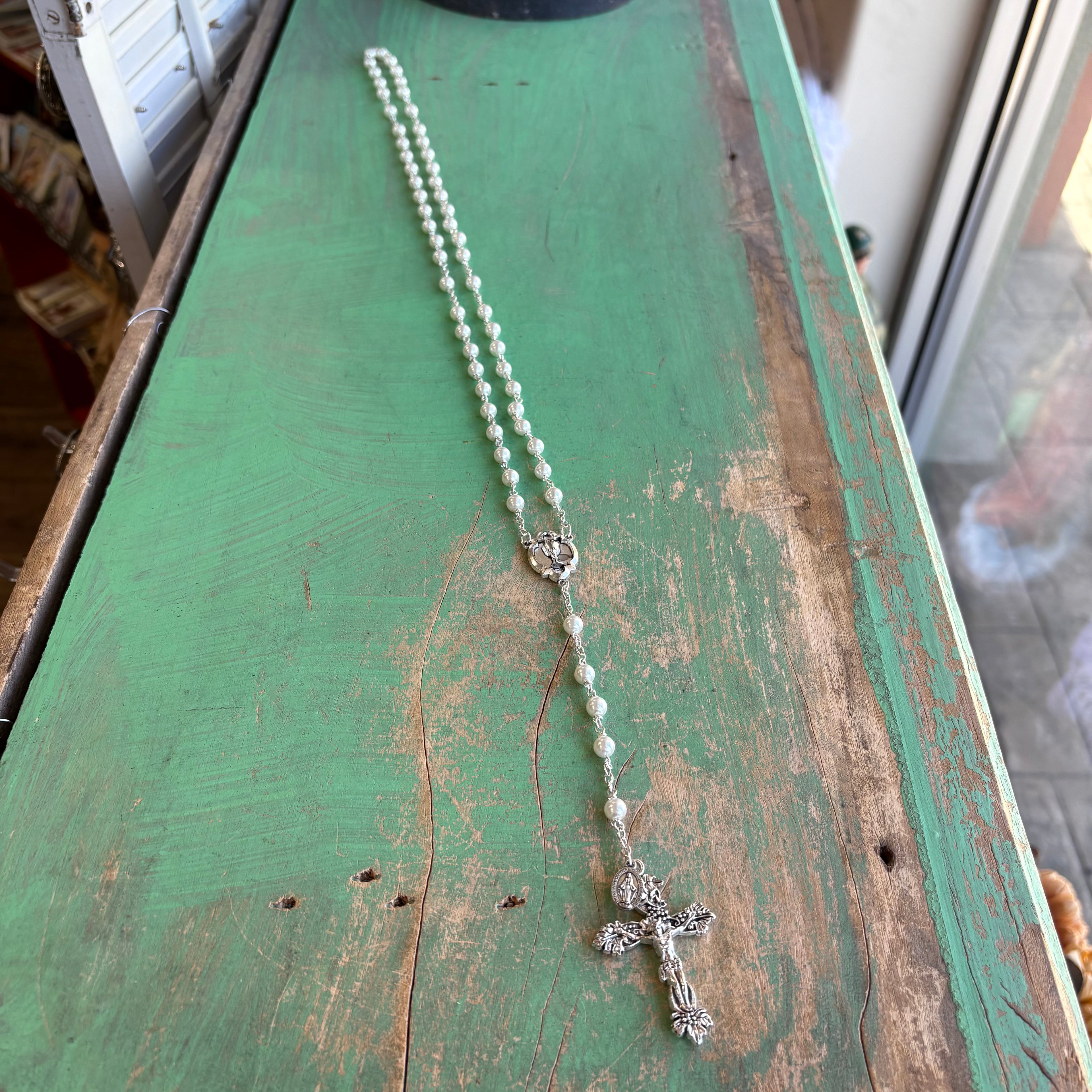 White Heritage Holy Communion Rosary