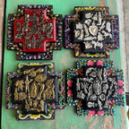 Floral Border Milagros Cross