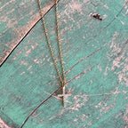 Mini CZ Thin Cross Necklace