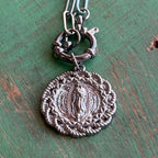 Our Lady of Guadalupe Paperclip Chain Necklace – Gold or Silver
