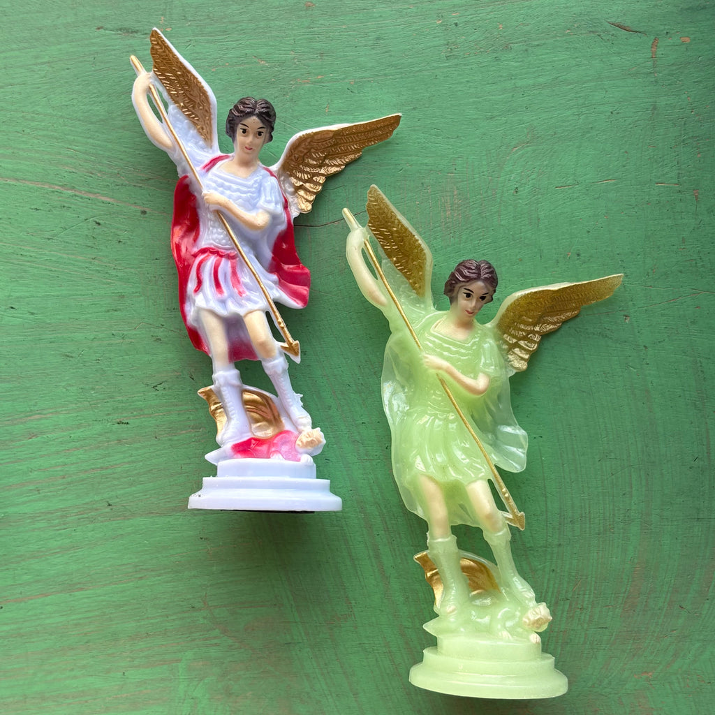 St. Michael the Archangel Magnetic Mini Statue – 5” | Full Color or Glow-in-the-Dark