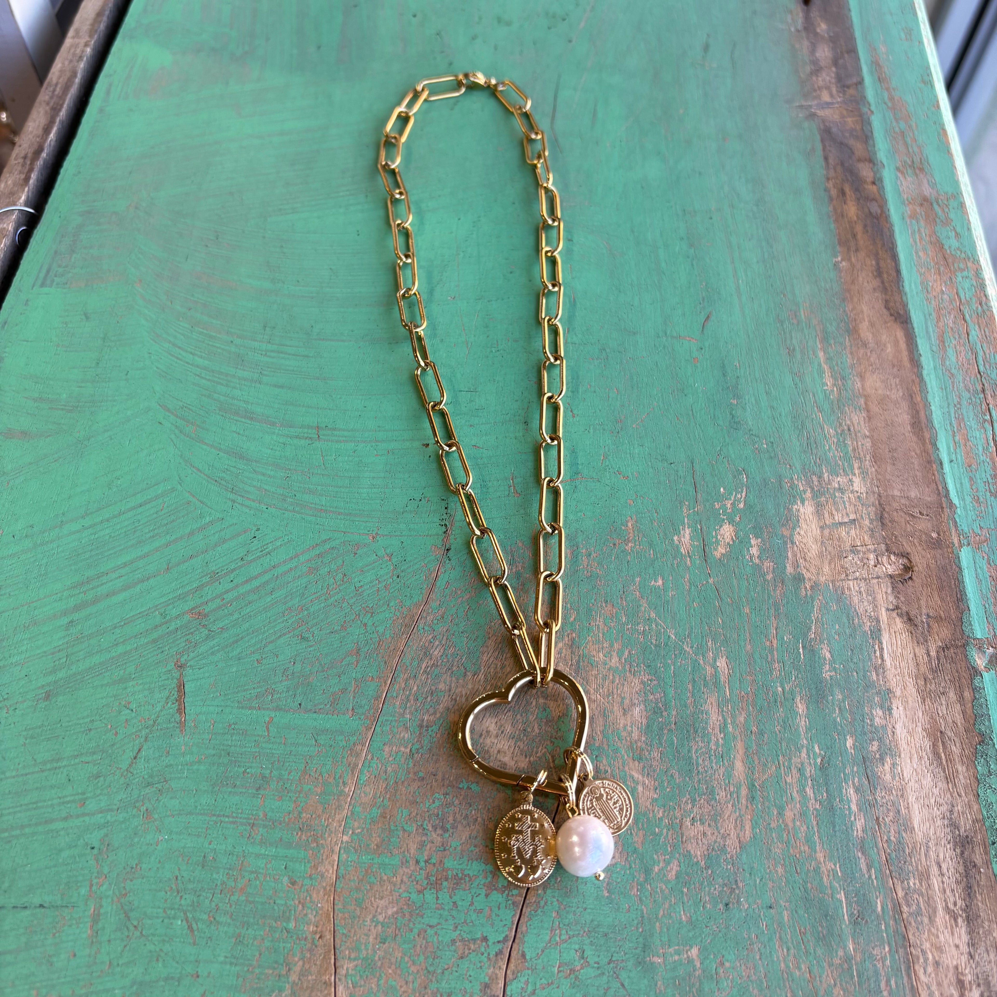 Pearl Of Wisdom Paperclip Chain Necklace