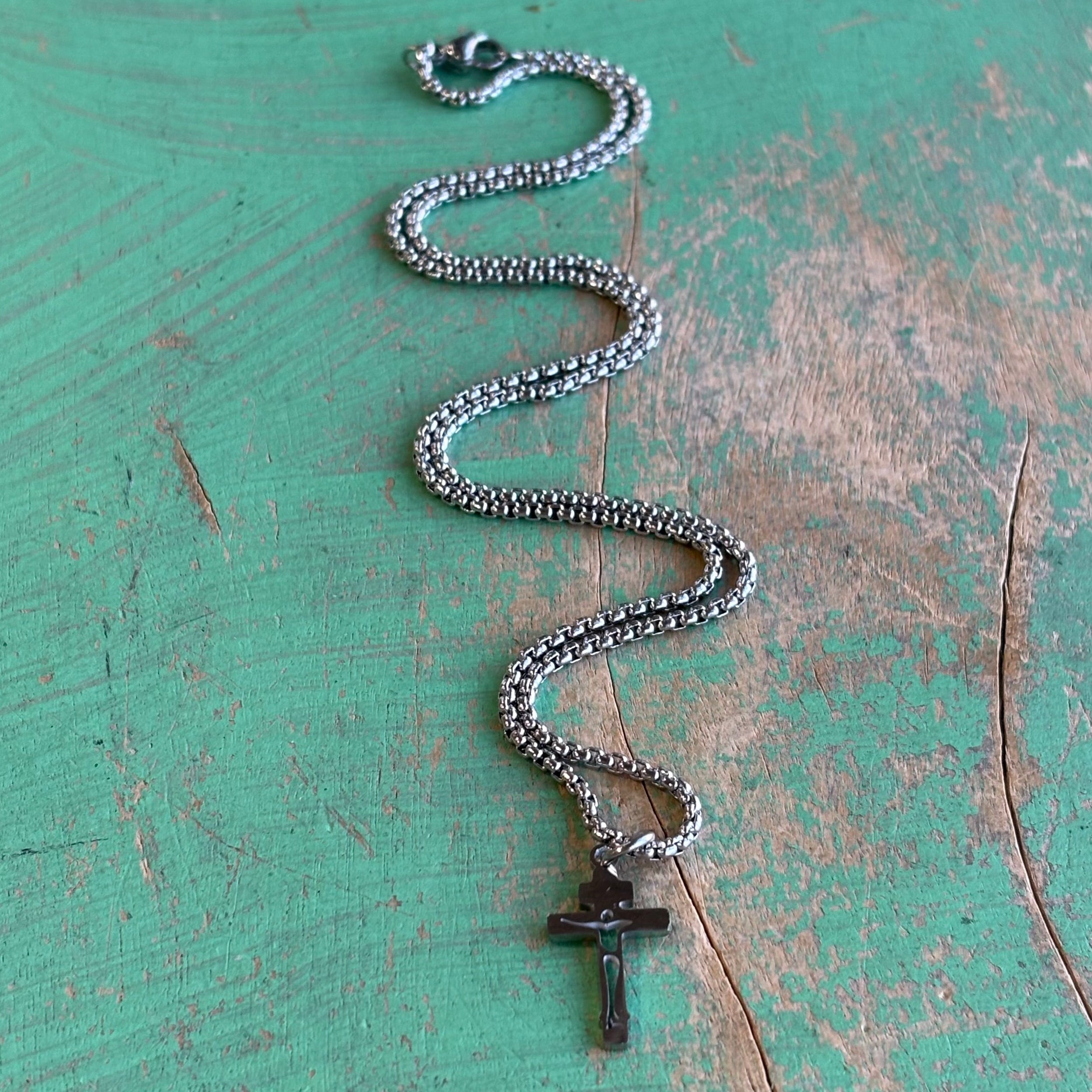 Small Cutout Crucifix Necklace