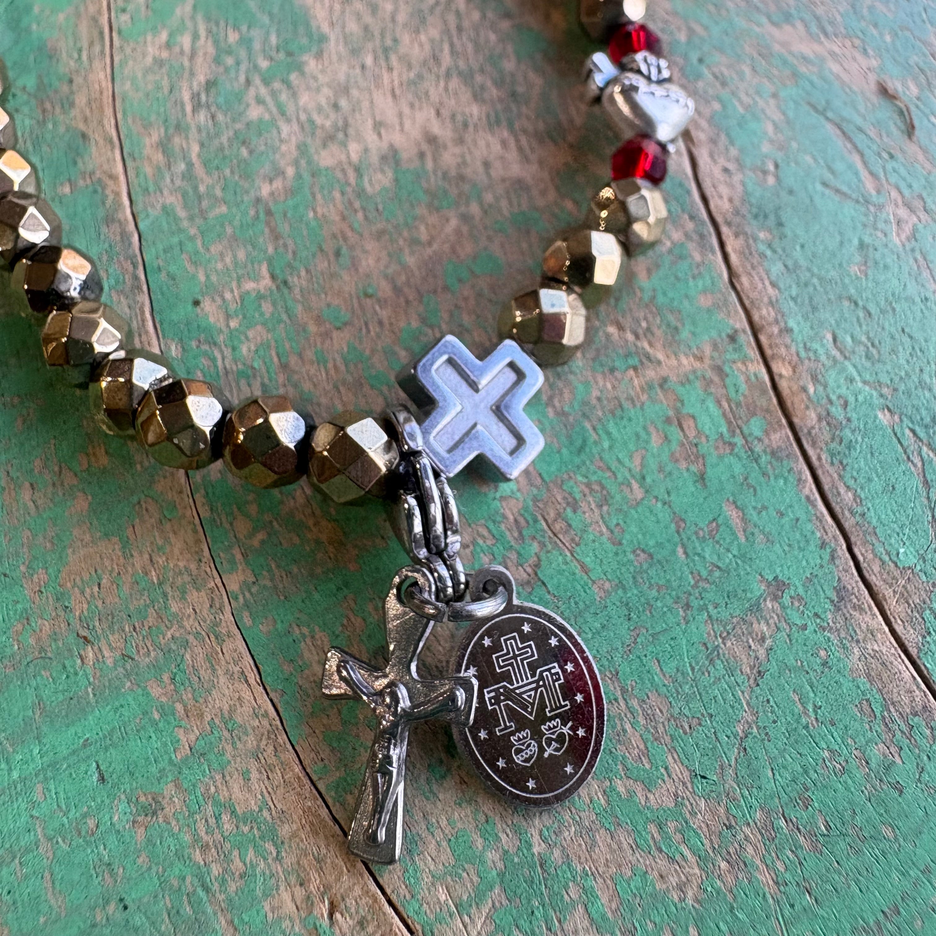 LHJ Signature Rosary Wrap Sacred Heart Bracelet