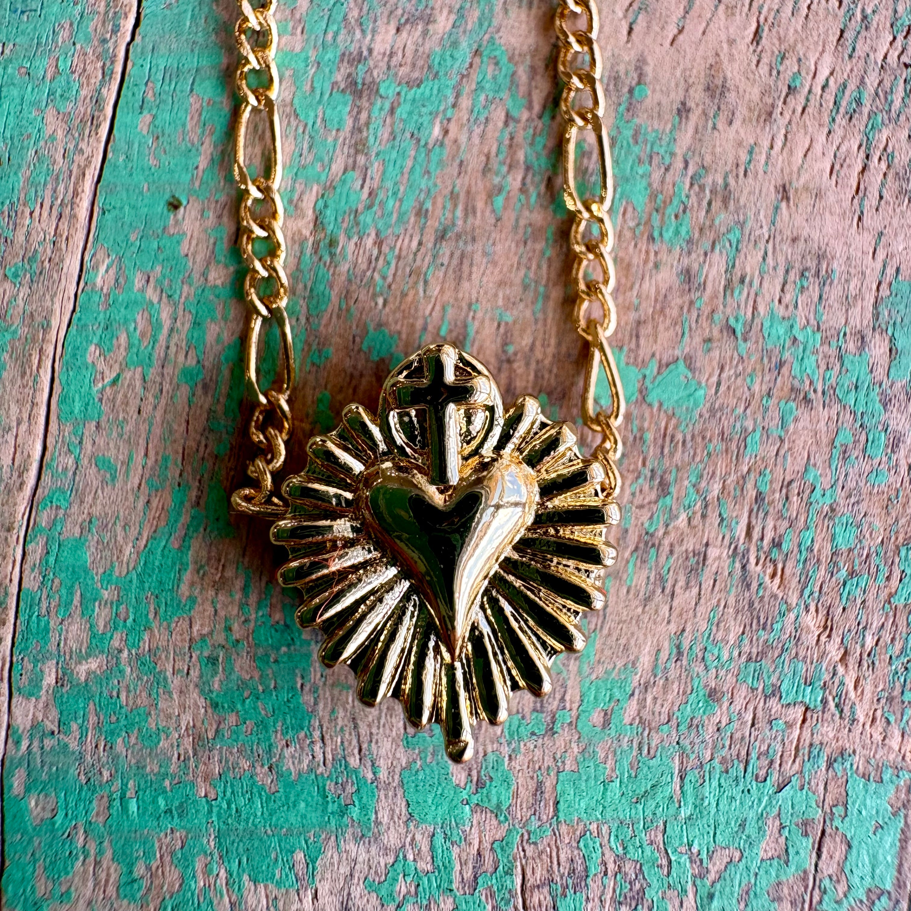 Slider Sacred Heart of Jesus Necklace