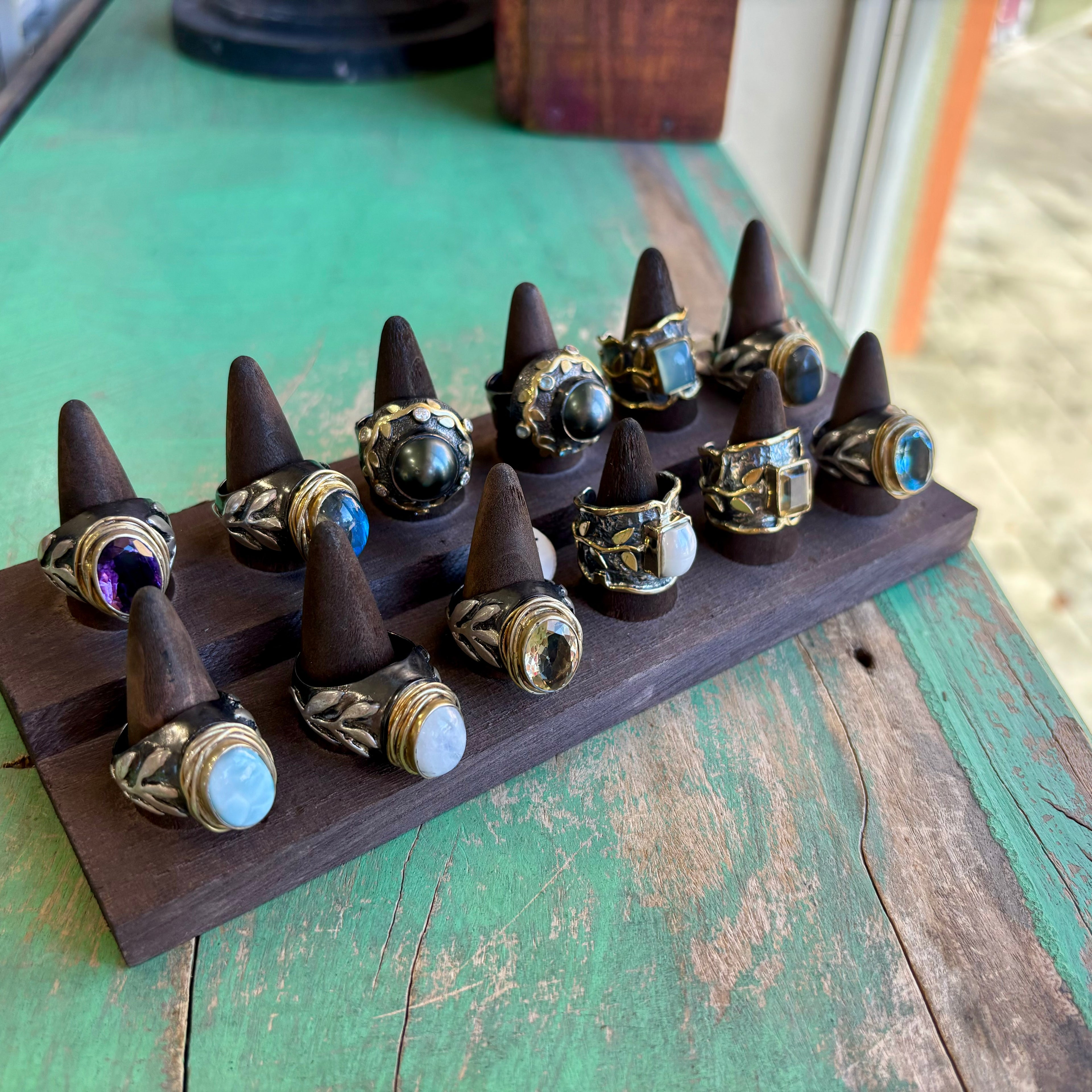 Stems And Gems Adjustable Ring