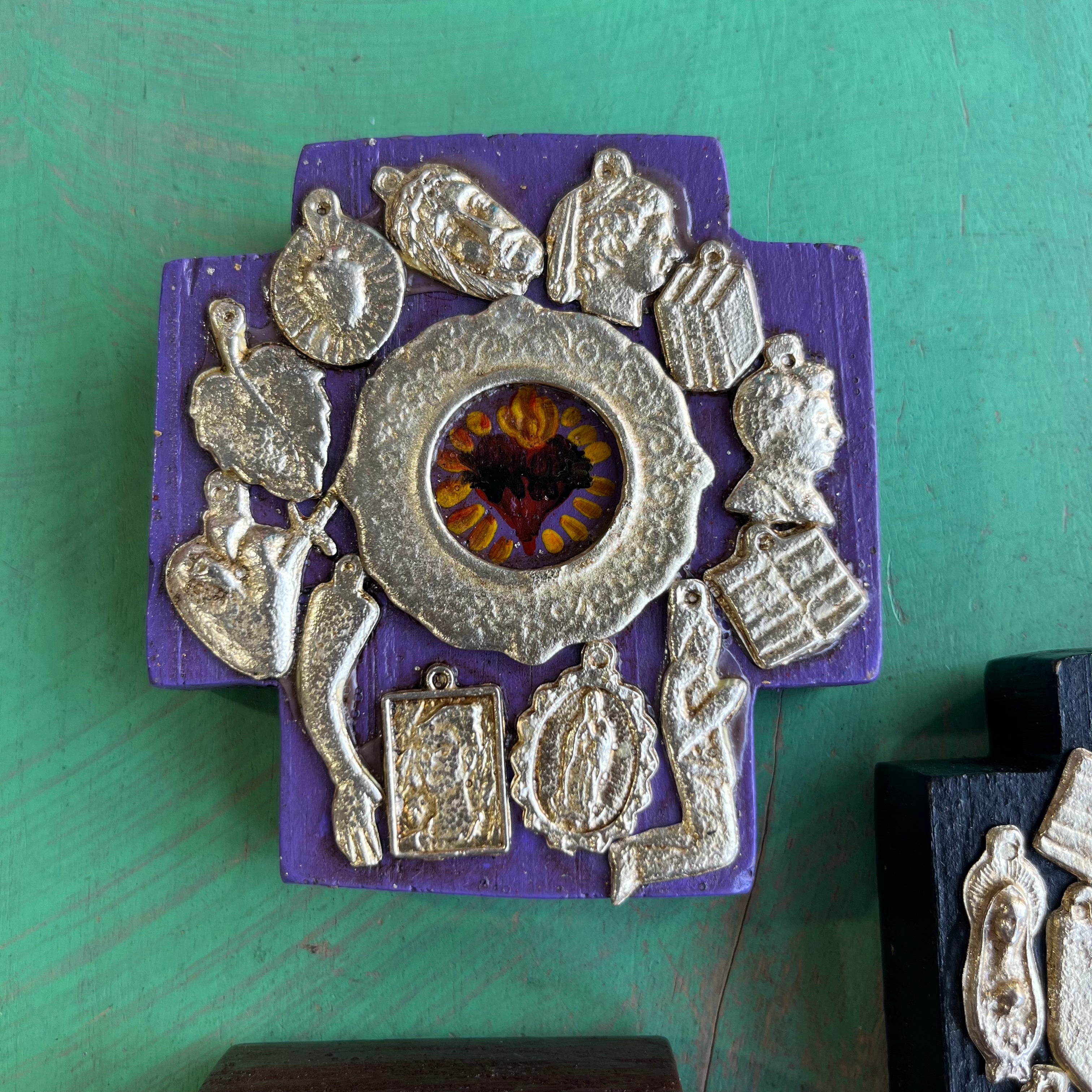 Small Milagros Square Cross