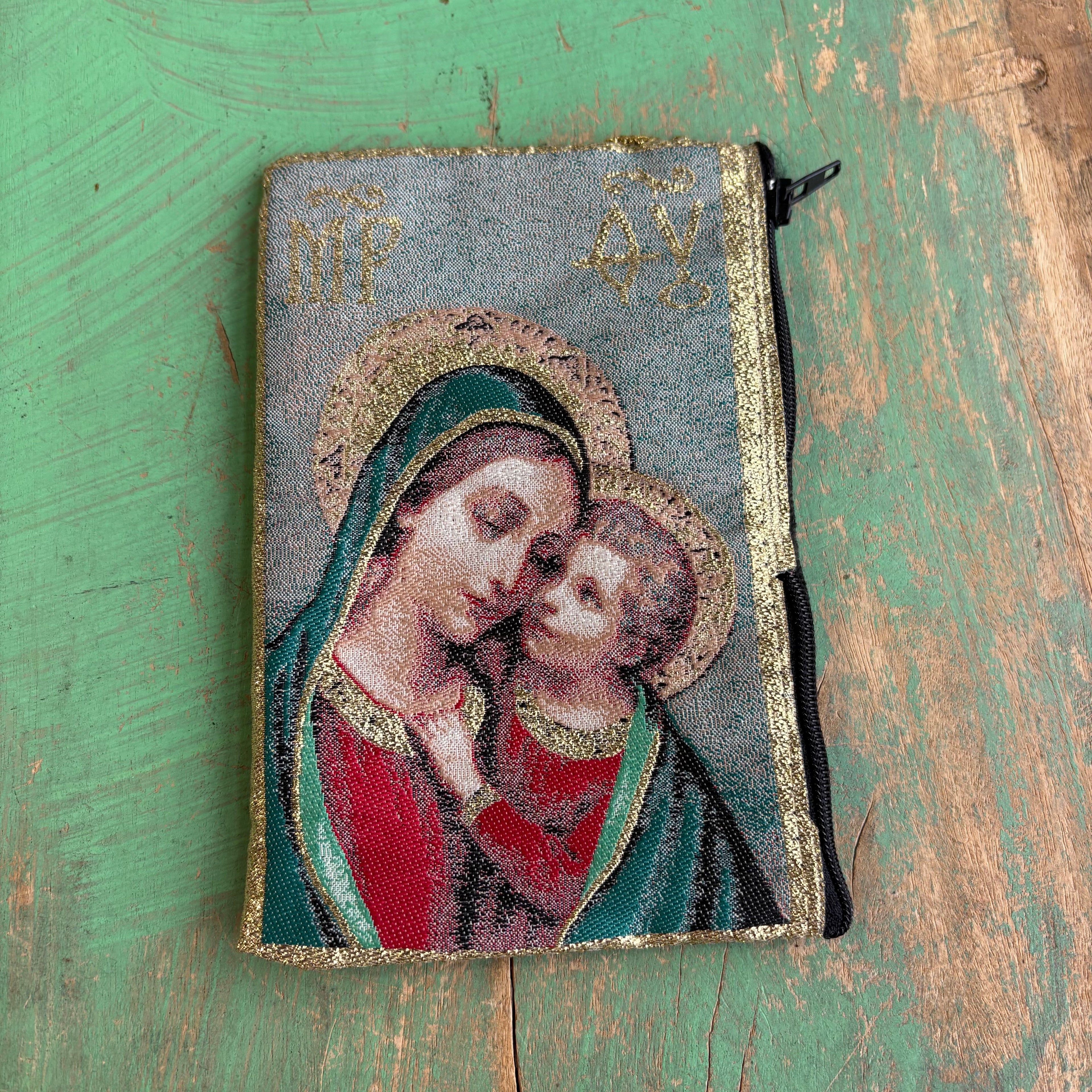 Large Rosary Pouches of Madonna and Child