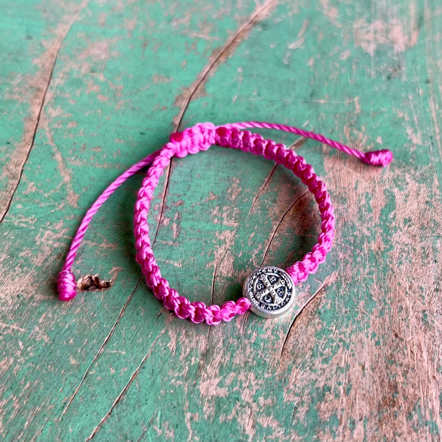 Kids St Benedict Adjustable Cord Bracelet