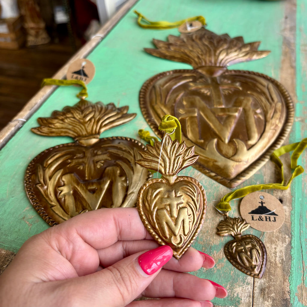 To Jesus Through Mary Sacred Heart Ornaments