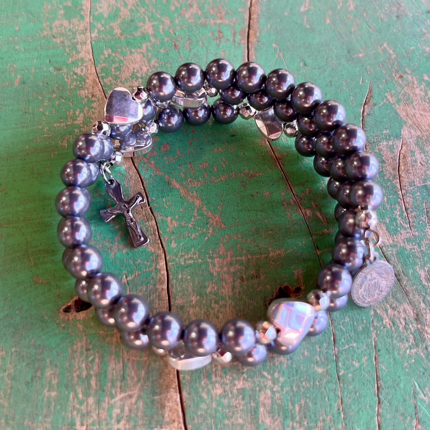 Pearl Rosary Wrap Bracelet