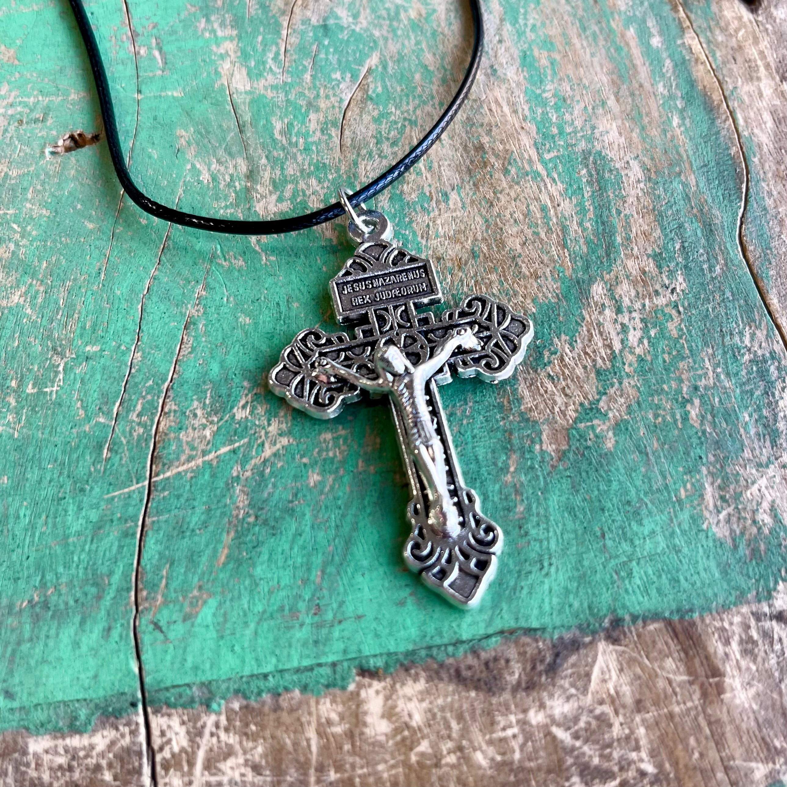 Pardon Cross Cord Necklace