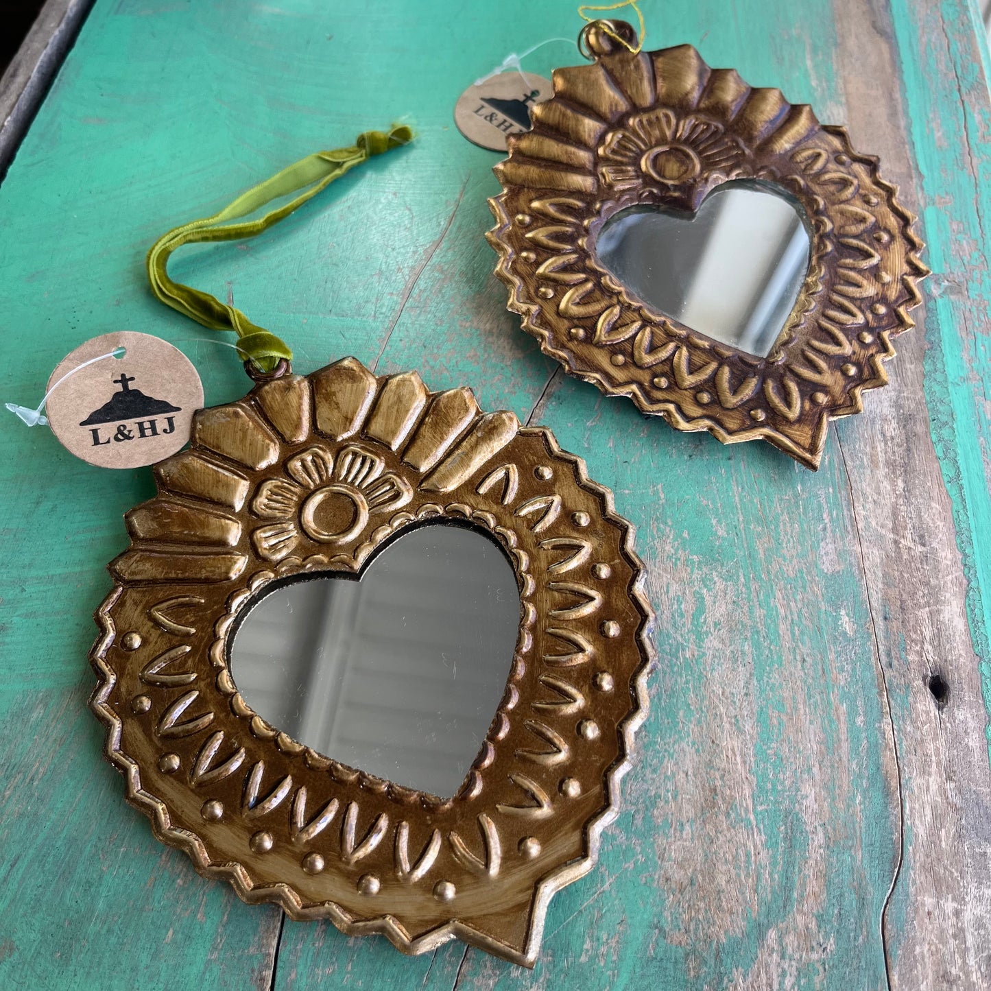 Small Mirrored Sacred Hearts