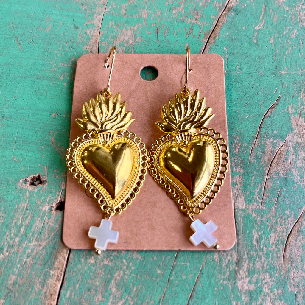 Cross My Heart Earrings