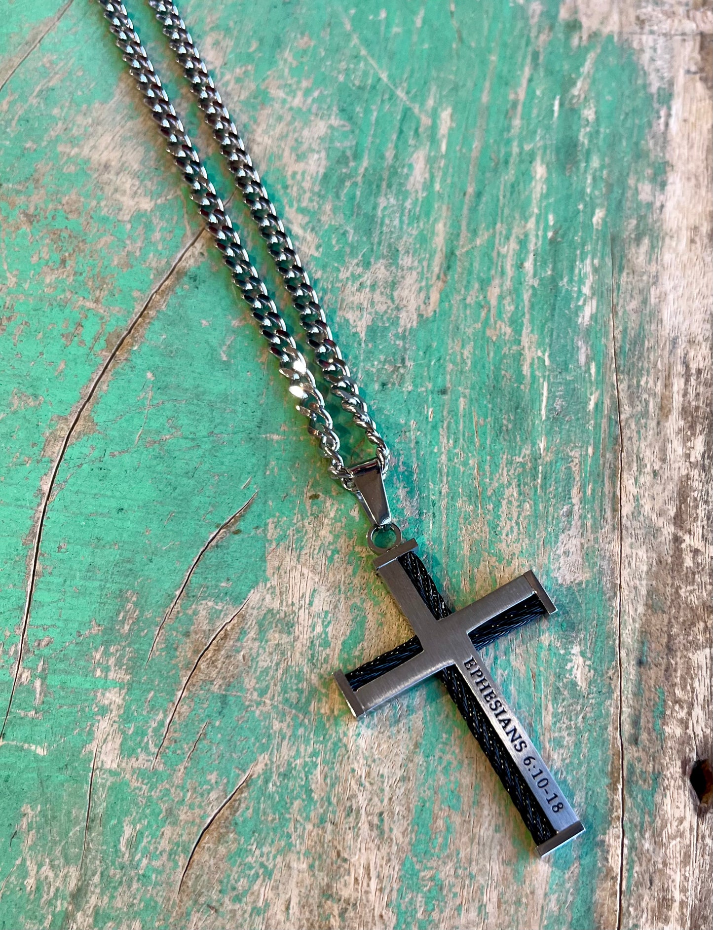 Cable Cross 24” Necklace