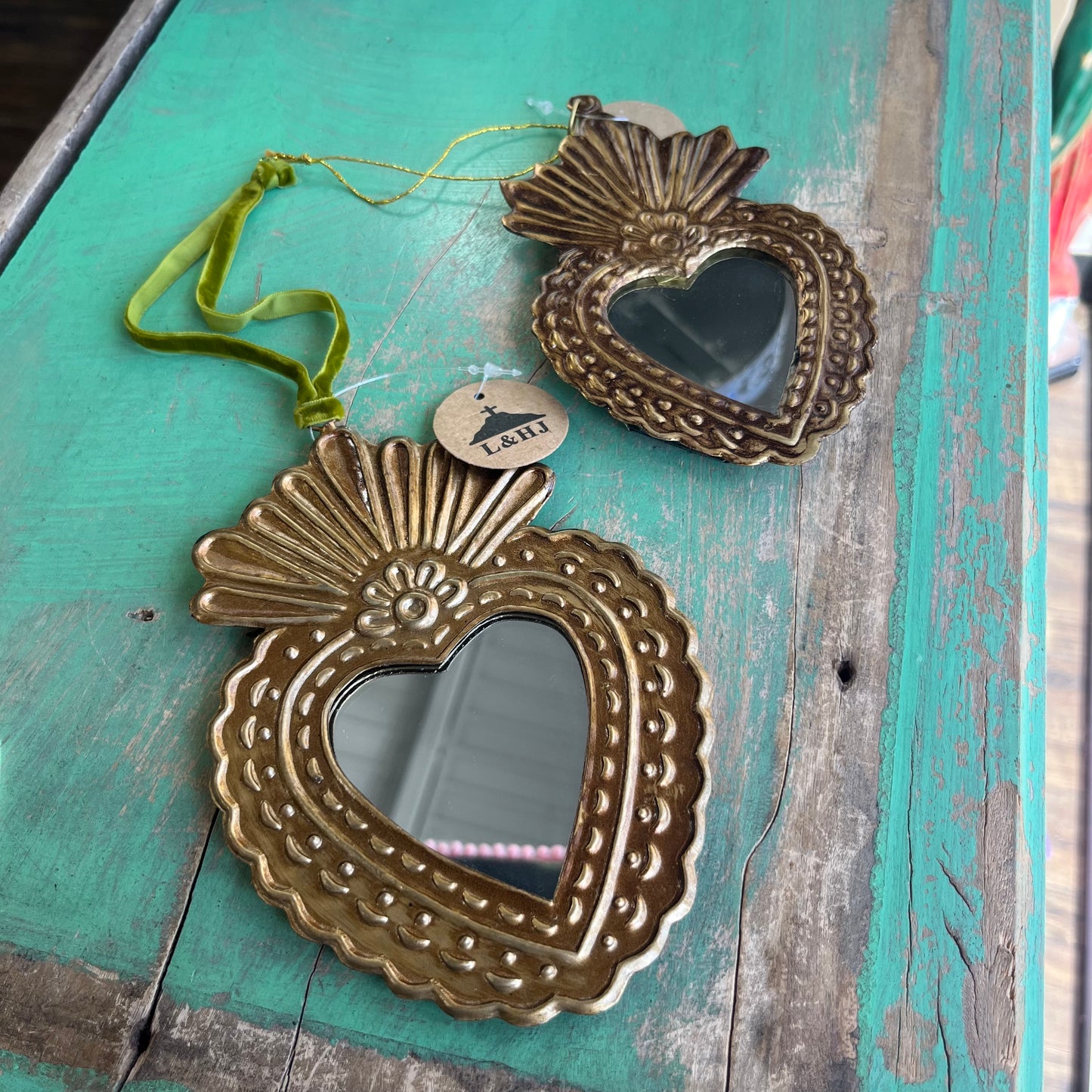 Small Mirrored Sacred Hearts