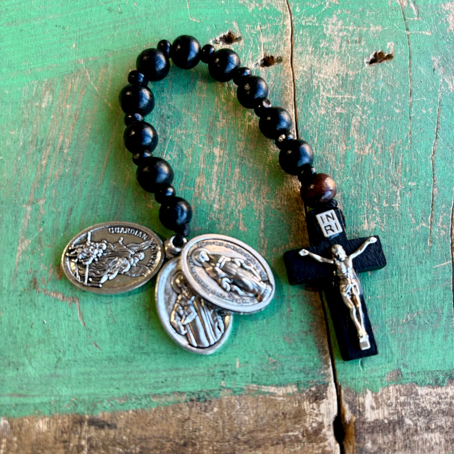 Wooden Decade Rosary with Medals