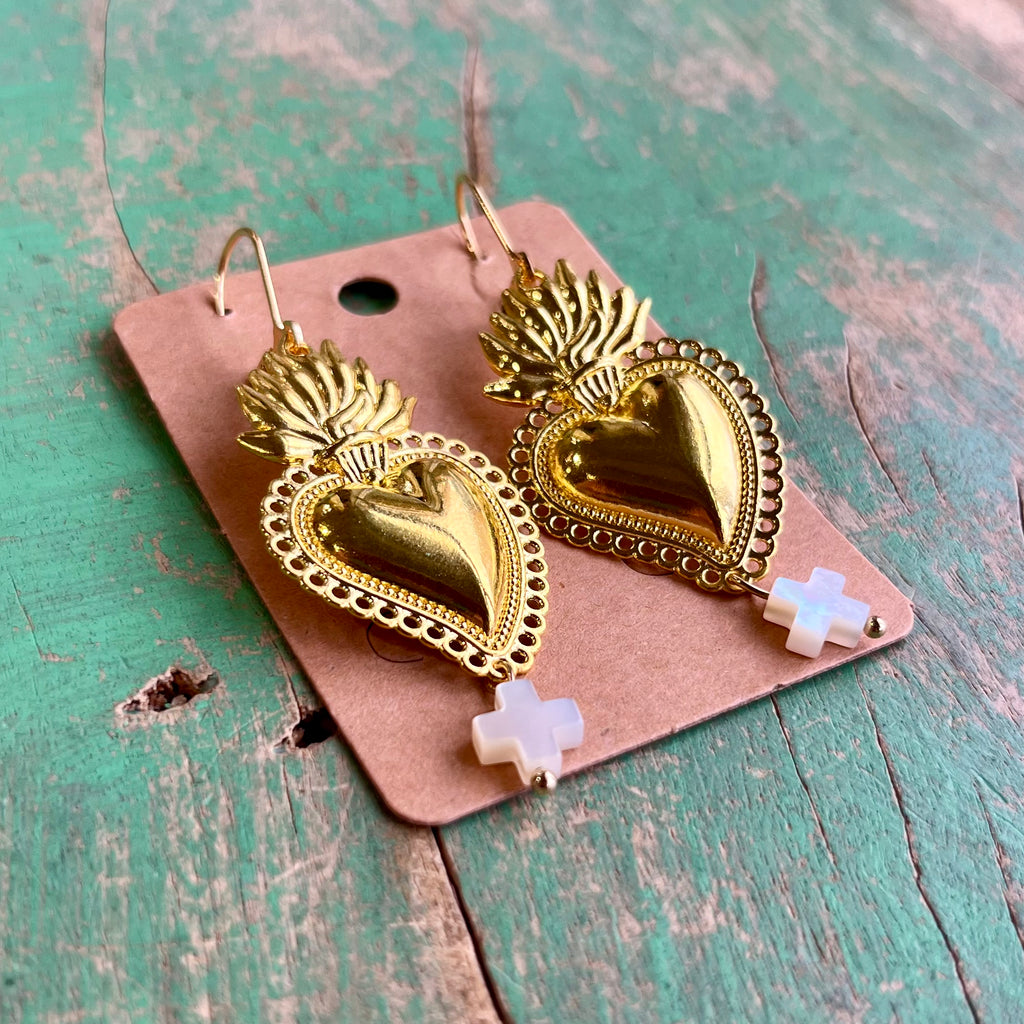 Cross My Heart Earrings