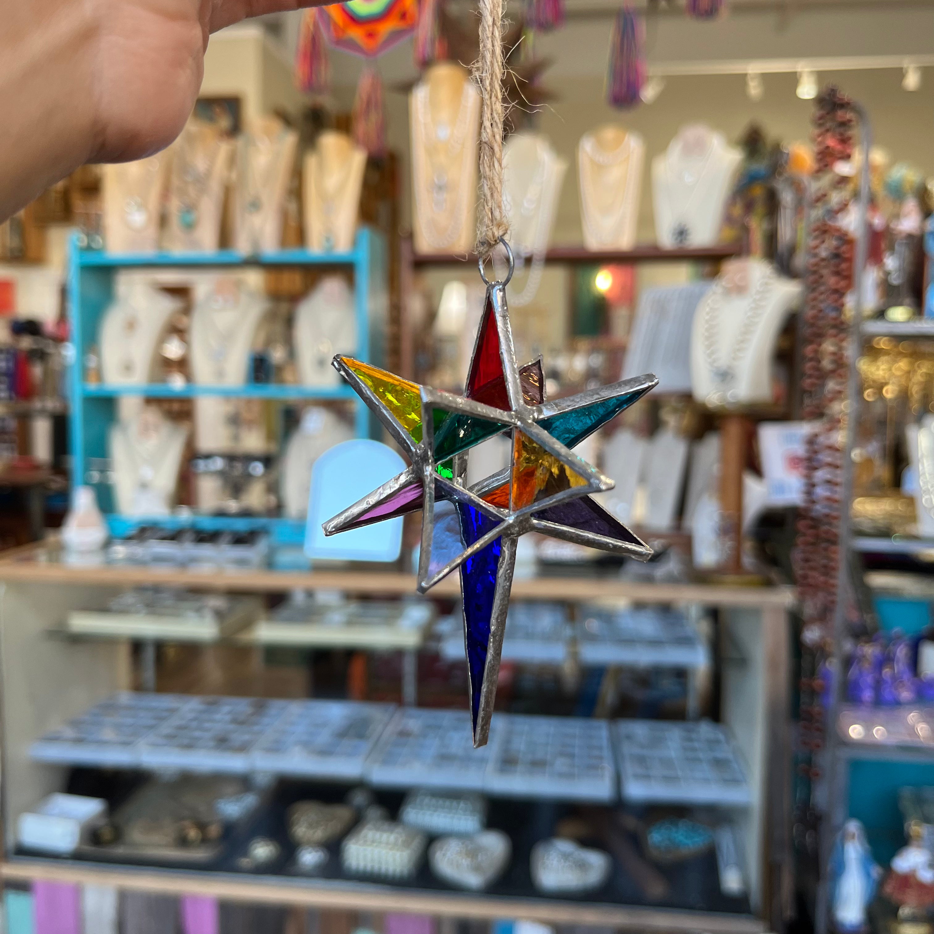 Star of Bethlehem Stained Glass 3D Ornaments