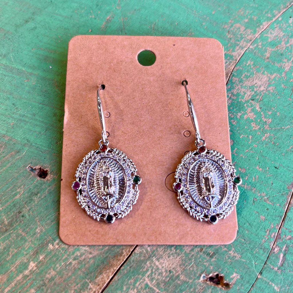 Jeweled OLG Pendant Necklace and Earrings