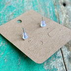 Sterling Silver Red Open Heart Earrings