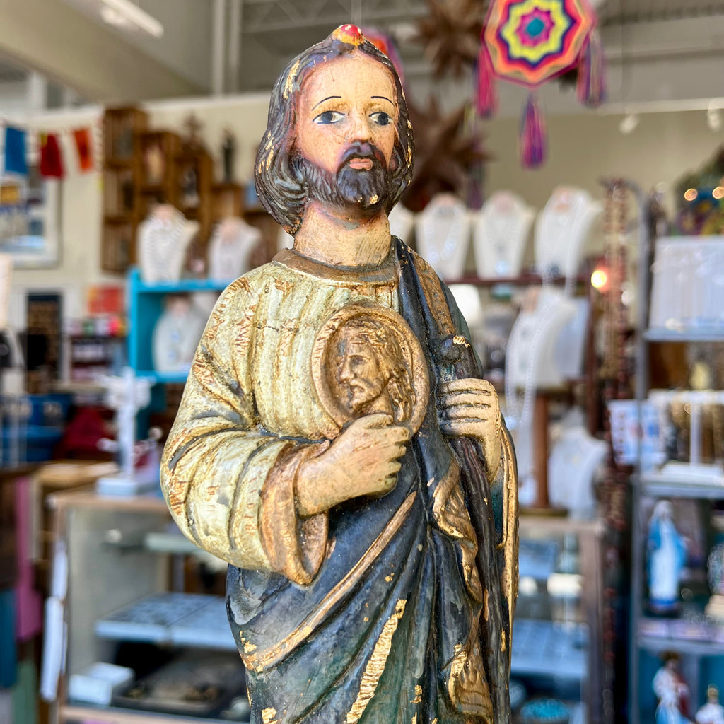 Distressed St Jude 11" Statue