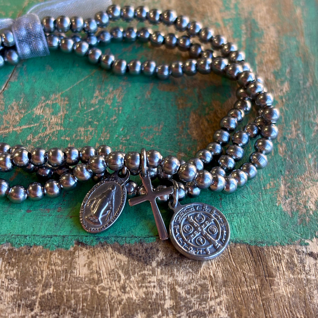 Stainless Steel Devotional Bracelet Stack