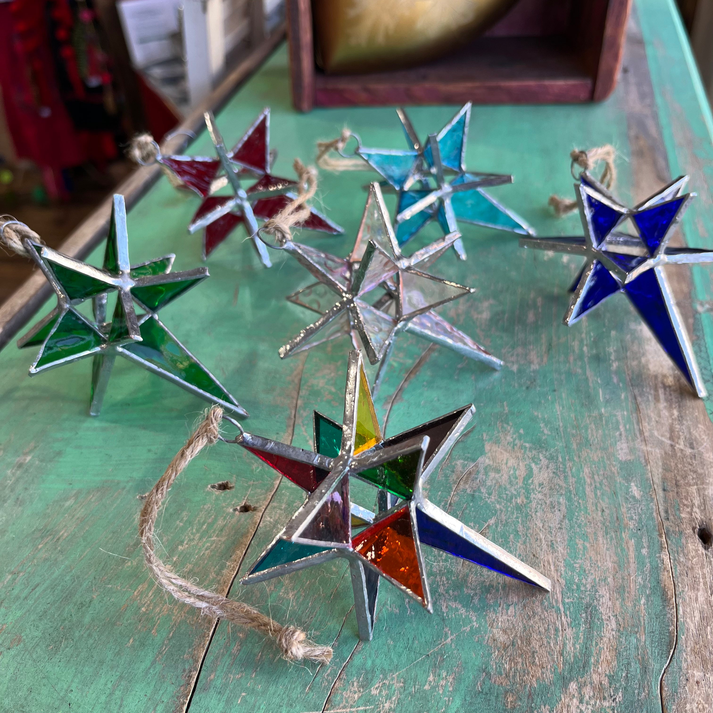 Star of Bethlehem Stained Glass 3D Ornaments