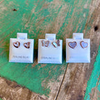Sterling Silver Rose Gold Stud Earrings