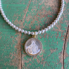 Our Lady of Grace Dainty Pearl Necklace