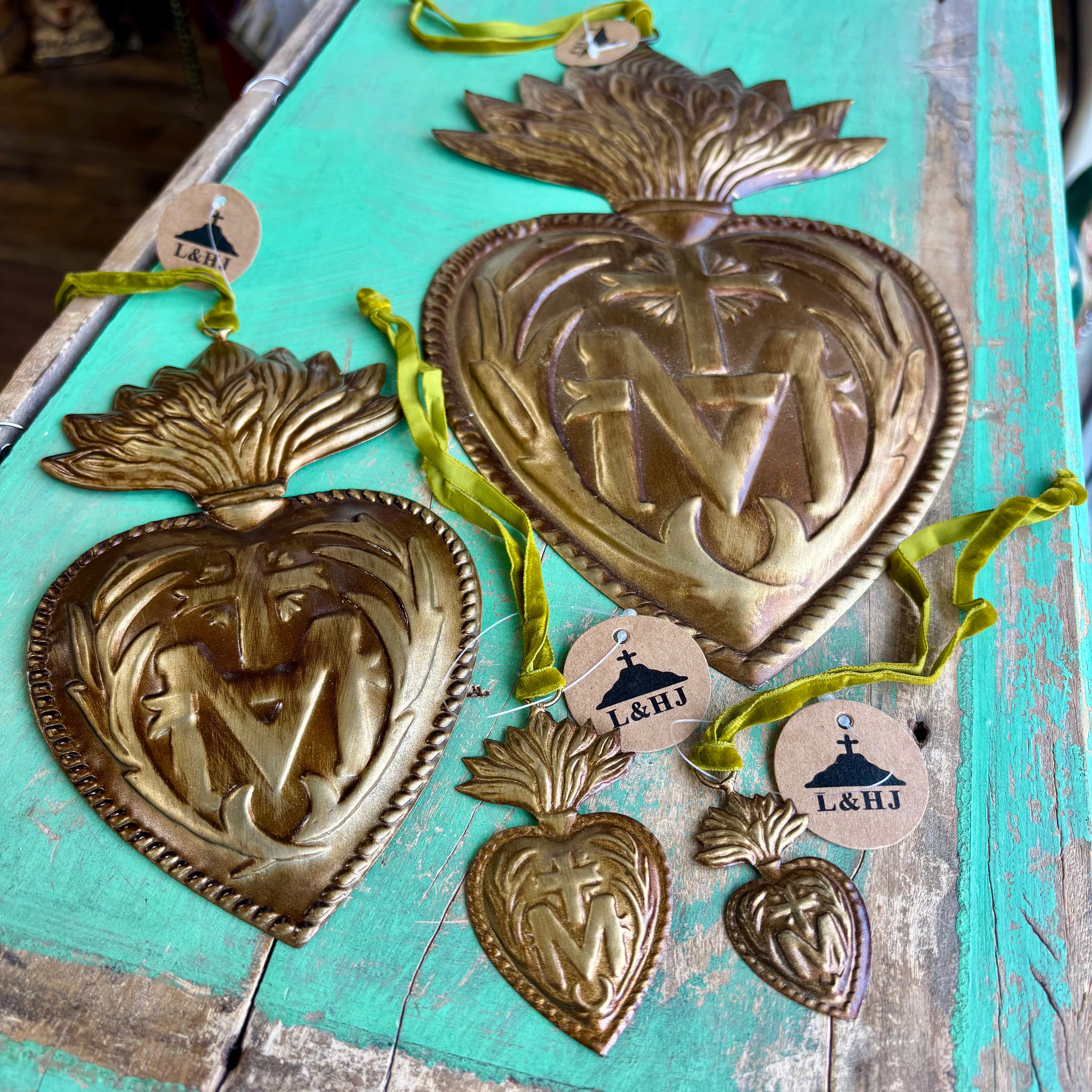 To Jesus Through Mary Sacred Heart Ornaments