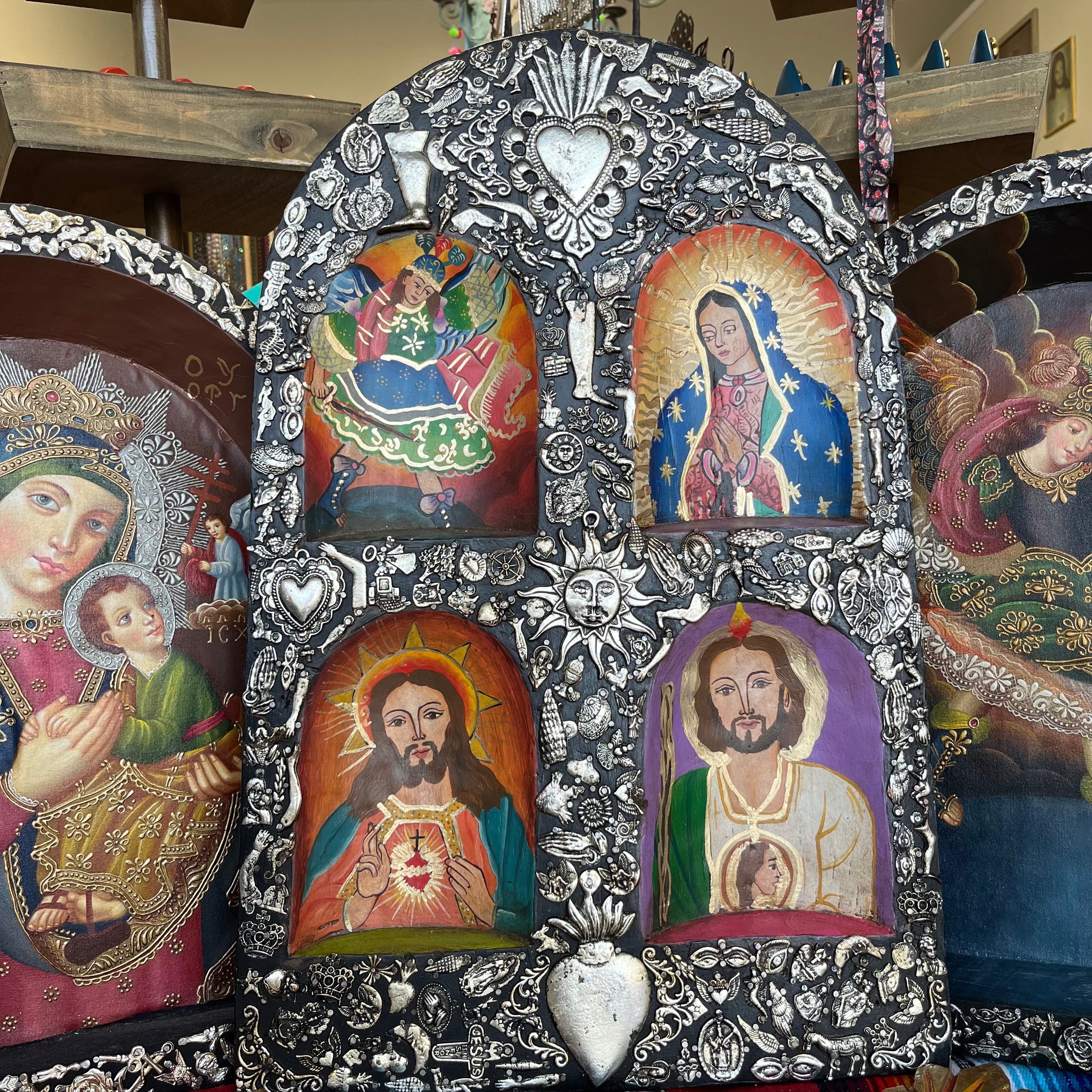 Four Nichos Milagros Retablo