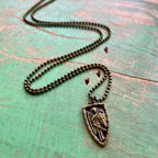 Bronze St Michael Shield Necklace