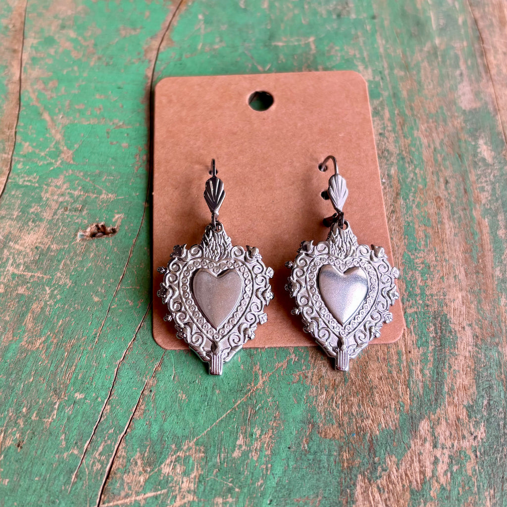 Fancy Sacred Heart Earrings